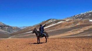 Gabriel Garay llevó la bandera entrerriana a la Cordillera de los Andes.