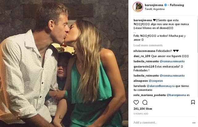 El pequeño detalle en la foto más tierna de Delpo con Jimena Barón