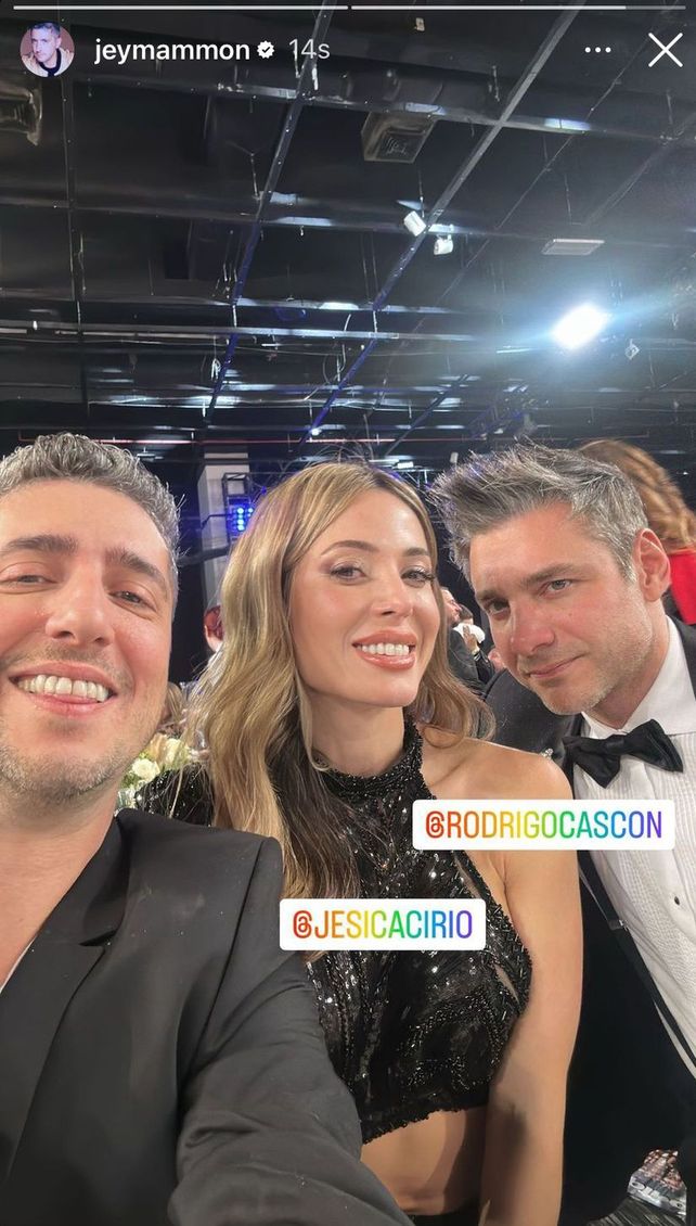 La historia de Instagam que Jey Mammón compartió desde los premios Martín Fierro. 