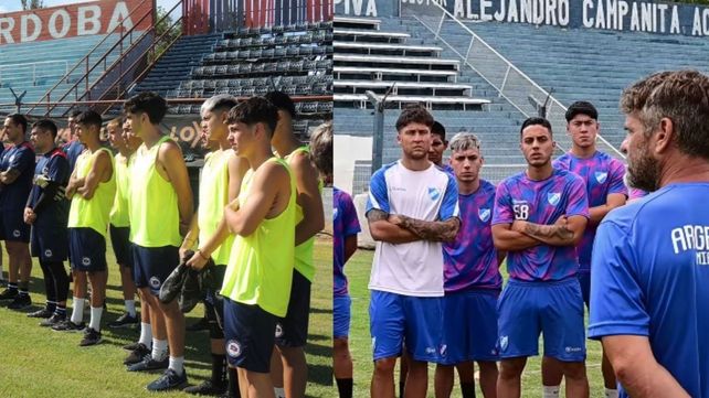 Los planteles de Central Córdoba y Argentino en el inicio de la pretemporada. Para arrancar la Primera C falta bastante.
