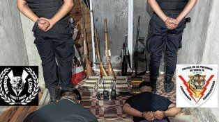 Rosario: dos detenidos tras operativo policial que descubrió un arsenal de armas y municiones