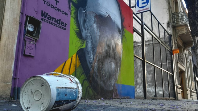 El mural del Negro Fontanarrosa ubicado en Montevideo al 1800