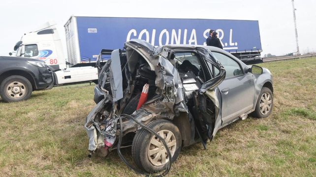 El accidente en la autopista.