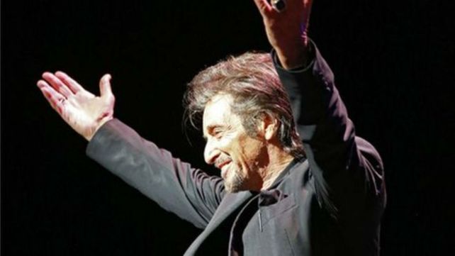 Al Pacino en el Colón. Fue sur primera presentación en Argentina.