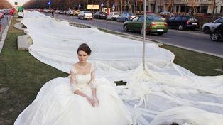 El vestido de novia más largo del mundo