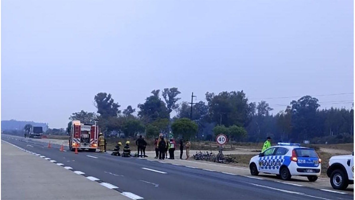 Colón: ciclista lesionada en siniestro vial en Autovía Artigas