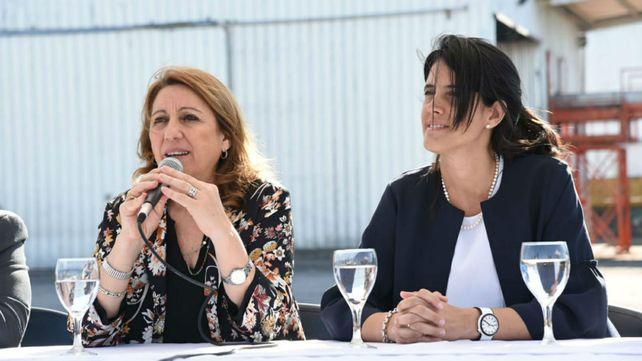 La intendenta habla durante el acto de comienzo de los trabajos en la nueva planta de reciclaje.&nbsp;