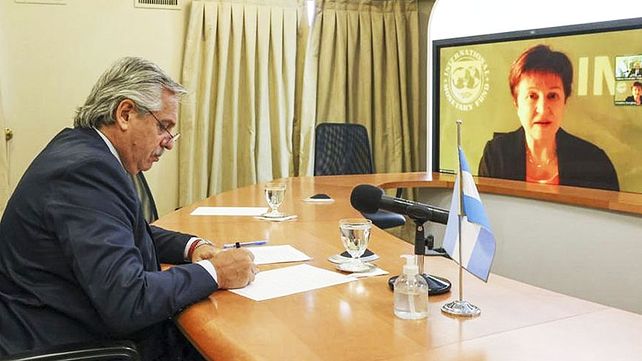 Fernández y Guzmán se reúnen con la titular del FMI