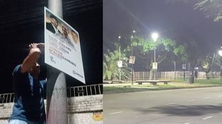 El partido Unir colgado carteles en la zona sur
