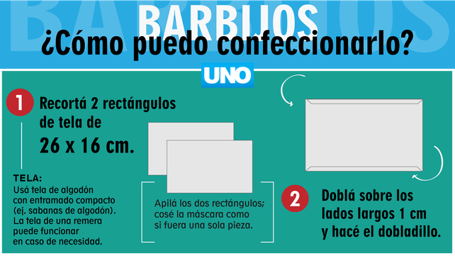 Barbijo casero: paso a paso, como hacerlo