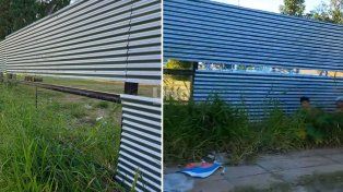 Los delincuentes que robaban chapas quedaron grabados en un video de vecinos que estaban mostrando los pastos altos y la basura en las inmediciones.