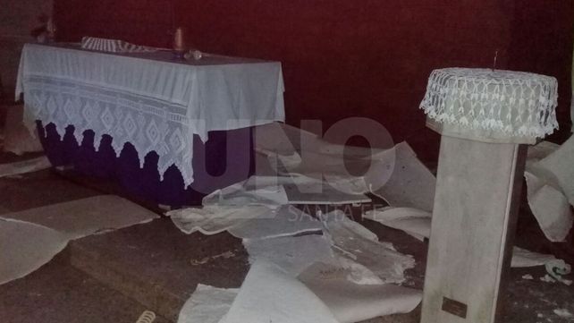 Incendiaron y provocaron destrozos de manera intencional, en la parroquia Nuestra Señora de Pompeya