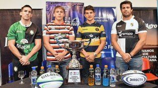 Los capitanes de los semifinalistas en la presentación que se hizo en Rosario.
