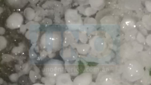 Otra vez cayó granizo en varias zonas de Entre Ríos.&nbsp;