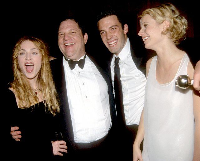 Harvey Weinstein abrazado a Madonna y posando feliz con Gwyneth Paltrow