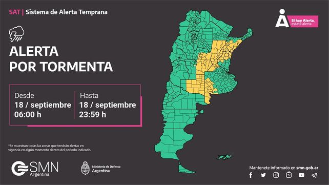 Se mantienen bajo alerta 10 departamentos de Entre Ríos