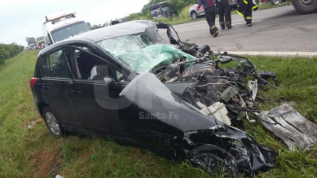 Arranque de fin de semana largo con un choque en cadena en las rutas santafesinas