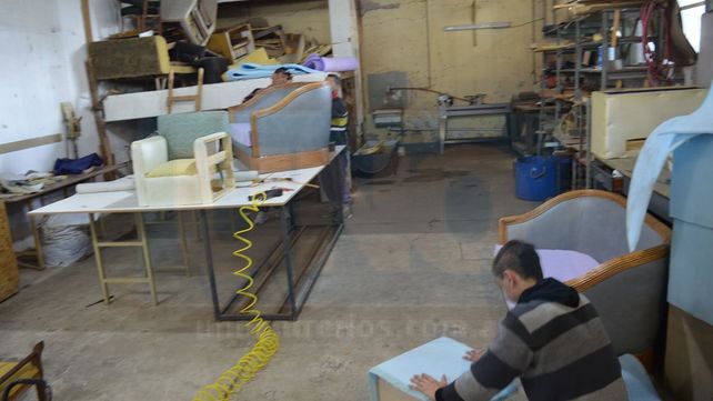 Taller de tapicería.&nbsp;