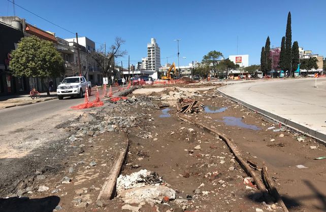 Rotonda del Club Unión. Obras de remodelación de Av. Freyre.&nbsp;