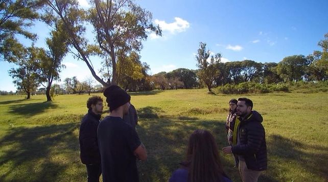 Los skater locales reunidos con el presidente del Ente de Costanera 