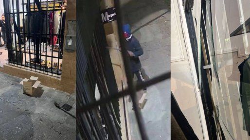 Rompió la vidriera de un local de Paraná y se llevó prendas: quedó filmado