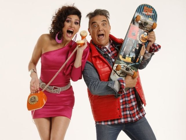 Cecilia Milone y Nito Artaza en "Los 80 están de vuelta".