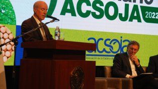 Luis Zubizarreta, presidente de Acsoja, durante el acto de apertura del Seminario anual de la entidad.