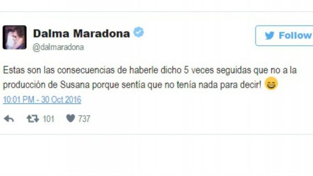 Verónica Ojeda llevó a Dieguito Fernando a lo de Susana Giménez y Dalma la castigó