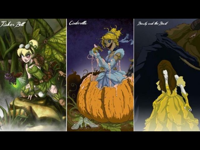 Las princesas de Disney se pusieron terroríficas