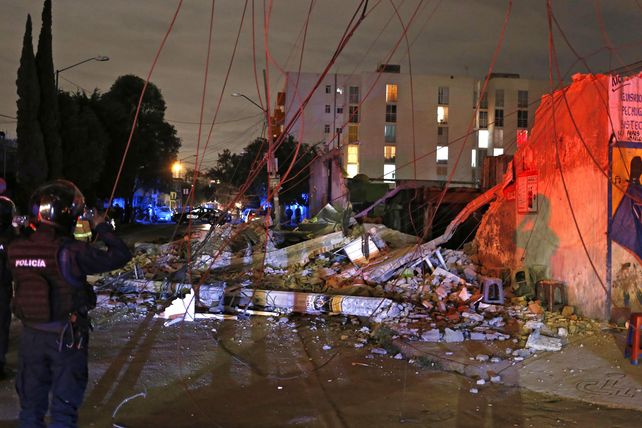 Ciudad de México: Una estructura completamente derruida por el terremoto que  sacudió al país