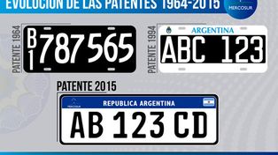 El 1º de enero cambia el formato de las patentes