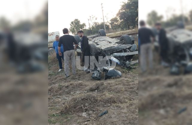 La camioneta de Brian Fernández quedó destrozada después del accidente.