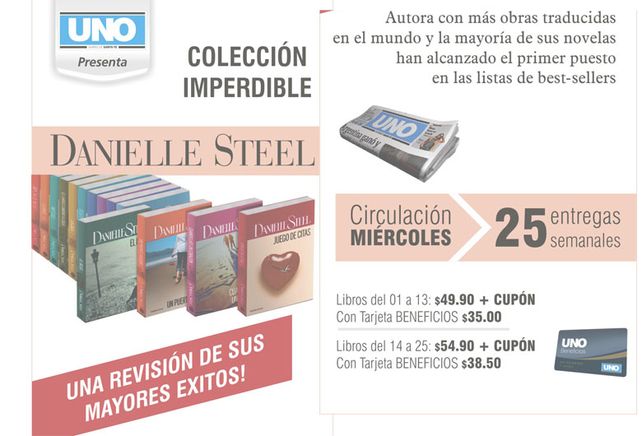 Este miércoles, la imperdible colección de libros de Danielle Steel