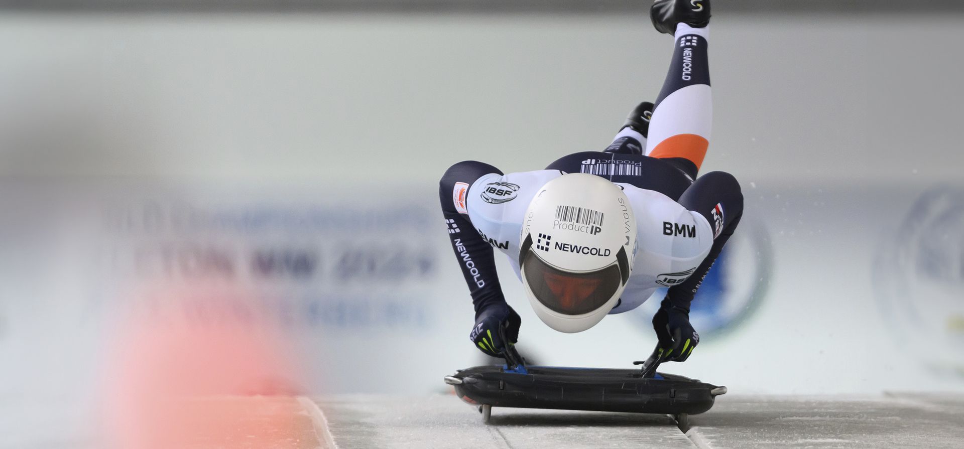 Kimberley Bos de Holanda comienza durante el Campeonato Mundial Skeleton, individuales femeninos, tercera carrera en Winterberg, Alemania, el viernes 23 de febrero de 2024. (Robert Michael/dpa vía AP) Kimberley Bos de Holanda comienza durante el Campeonato Mundial Skeleton, individuales femeninos, tercera carrera en Winterberg, Alemania, el viernes 23 de febrero de 2024. (Robert Michael/dpa vía AP)