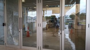 El balazo dio en la puerta de la sede la Policía Comunitaria&nbsp;