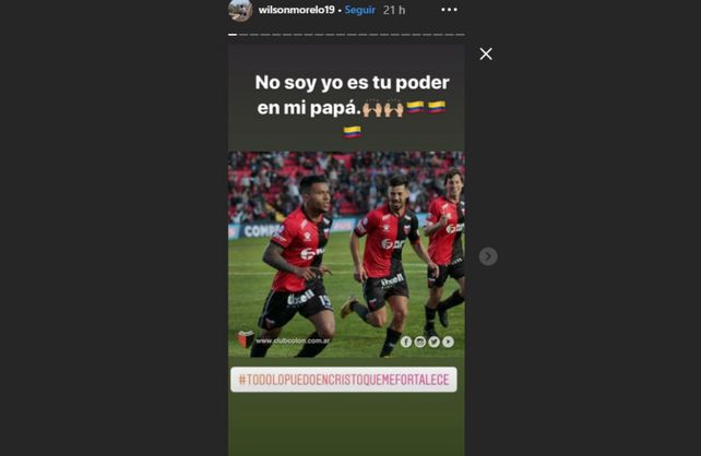 La particular dedicatoria de Wilson Morelo por su doblete ante Gimnasia