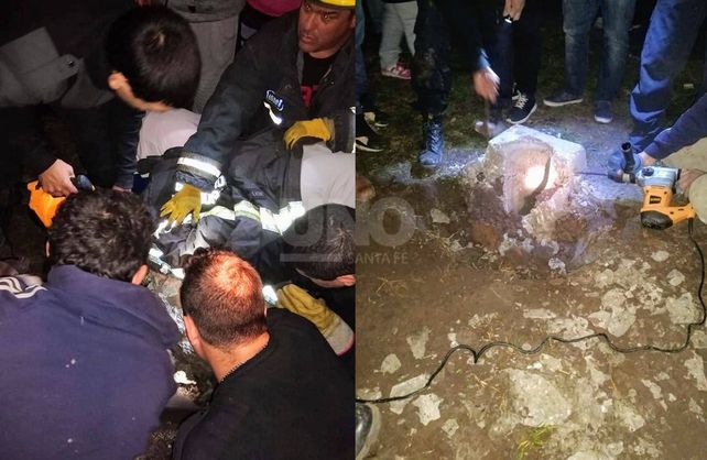 Imágenes del rescate realizado por Bomberos Zapadores.