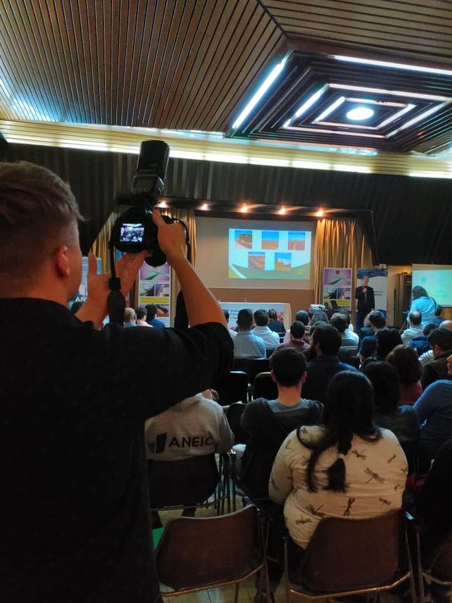 El ministro Luis Alberto Benedetto en el Salón de los Colegios.&nbsp;