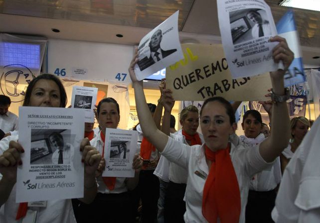 Dudas. Es lo que tienen los trabajadores de Sol. Los empleados no saben si cobrarán el mes próximo / Foto: Gentileza La Capital