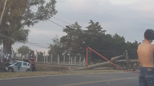 Un accidente vial deja sin luz a vecinos de la ruta 1
