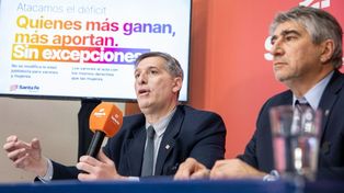 El ministro de Economía, Pablo Olivares, y el de Gobierno, Fabián Bastia, argumentaron efectos nacionales en la paritaria local