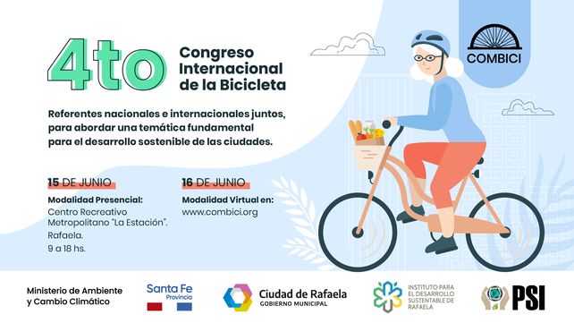 En Rafaela se llevará adelante el 4to Congreso Internacional de la Bicicleta.