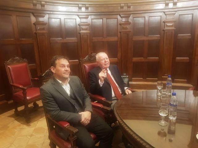 Los economistas Fausto Spotorno y Orlando Ferreres estuvieron en Rosario.