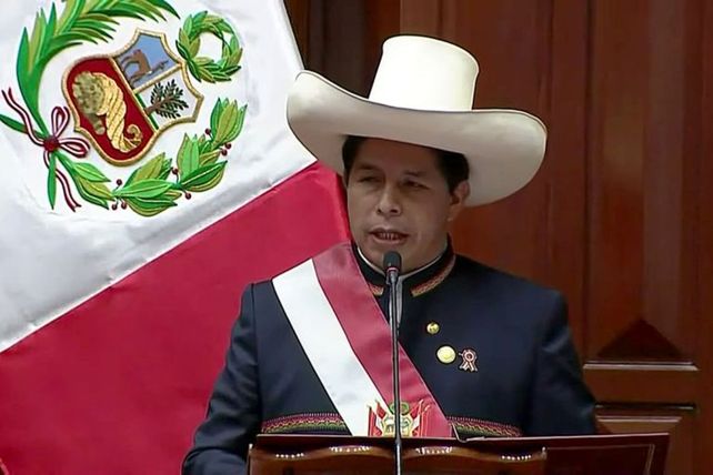 Pero Castillo dio su primer discurso como presidente este miércoles en el Congreso