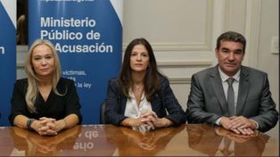 La fiscal General María Cecilia Vranicih y los Regionales María Eugenia Iribarren y Matías Merlo.