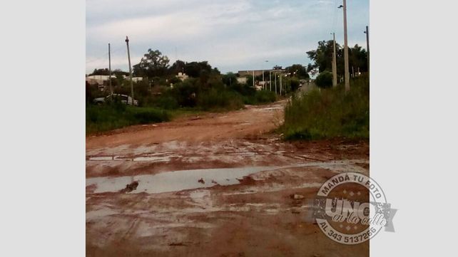 Calle Bordón después de las lluvias
