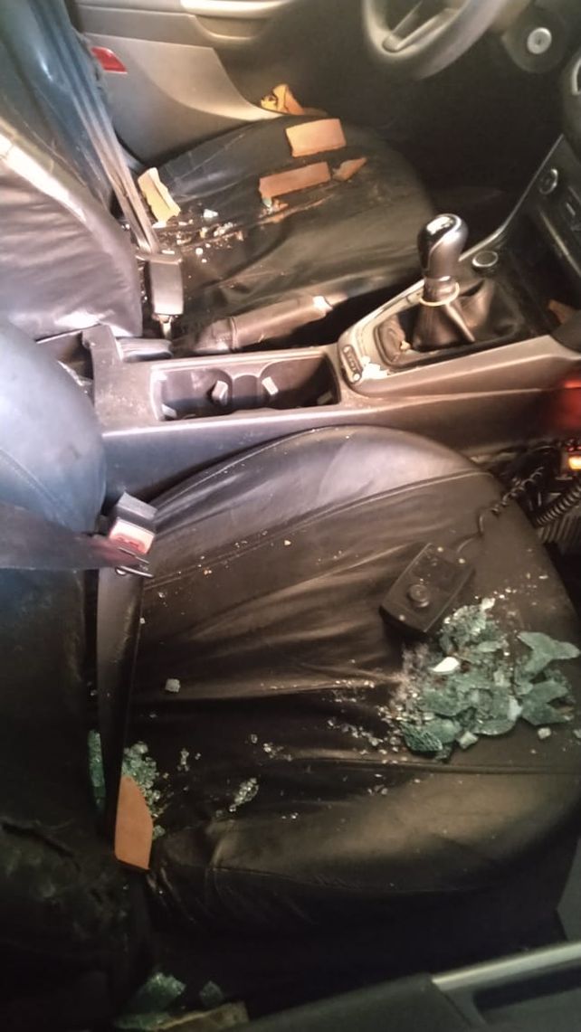 As&iacute; quedaron los patrulleros tras el ataque