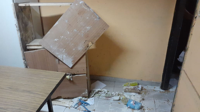 Los destrozos en la comisar&iacute;a.&nbsp;