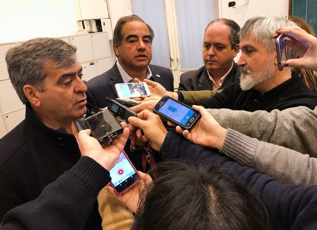 Julio Martínez y José Cano hablaron con la prensa esta mañana en la Casa Rosada.&nbsp;