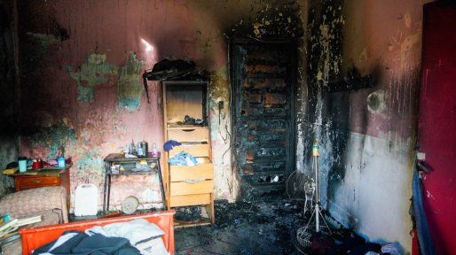 Alerta por un incendio en la zona oeste: auxiliaron a un jubilado con quemaduras